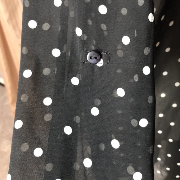 MARISOL LARGE BLACK WITH Cream POLKA DOTS BLOUSE - Picture 6 of 9